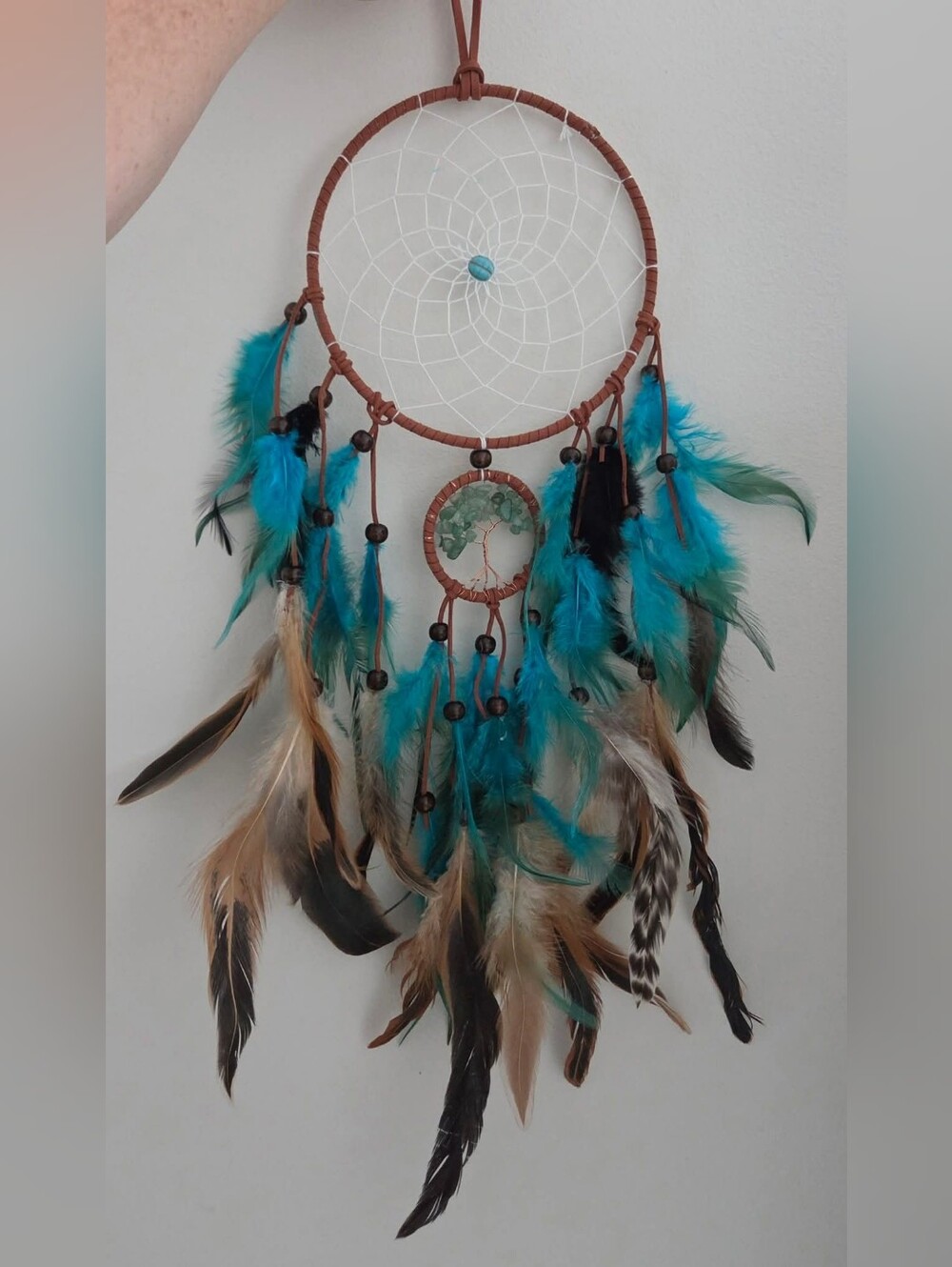 Turquoise Feather Dreamcatcher Wall Decor